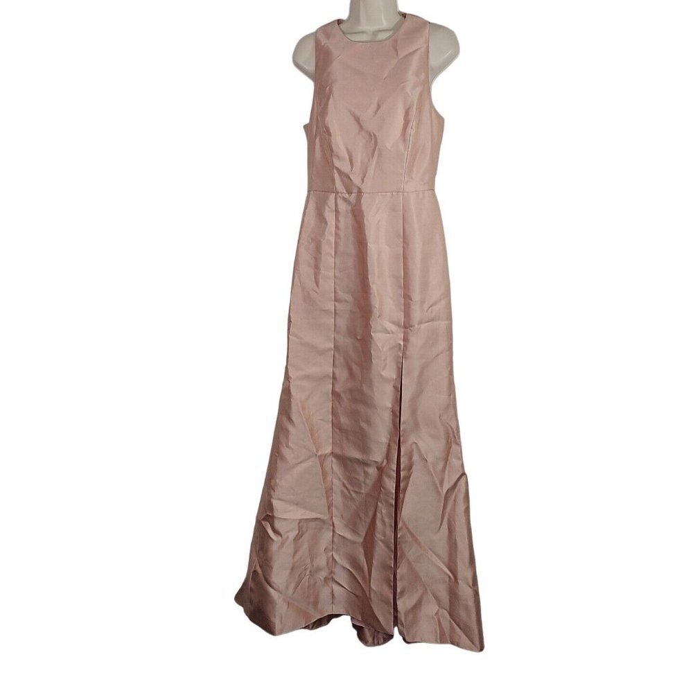 Alfred Sung Pink Formal Dress Fit & Flare Sleeveless Women Size 10 R Open Back